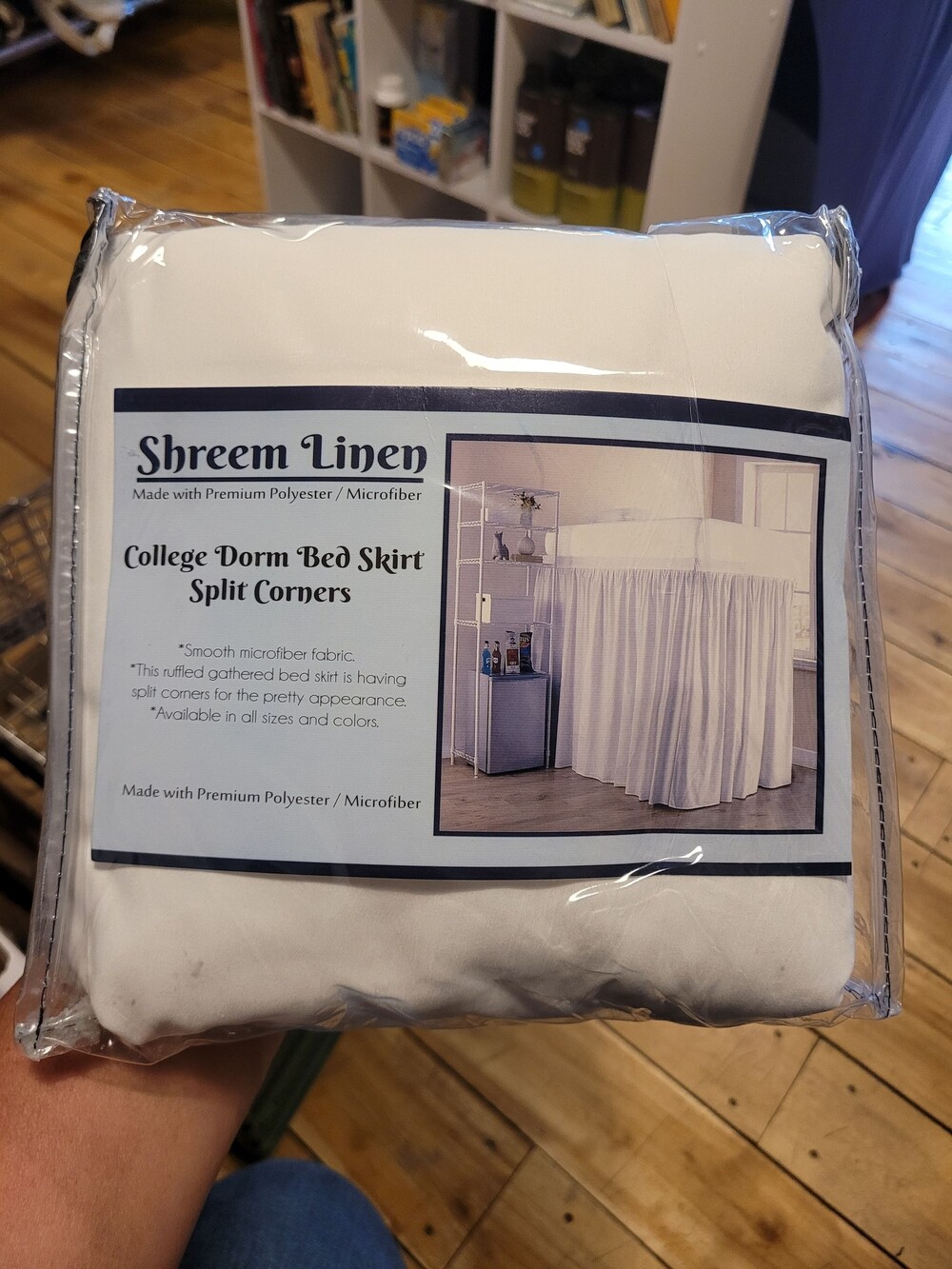 Shreem Linen College Dorm Bed Skirt Twin XL 32 Drop Split Corners